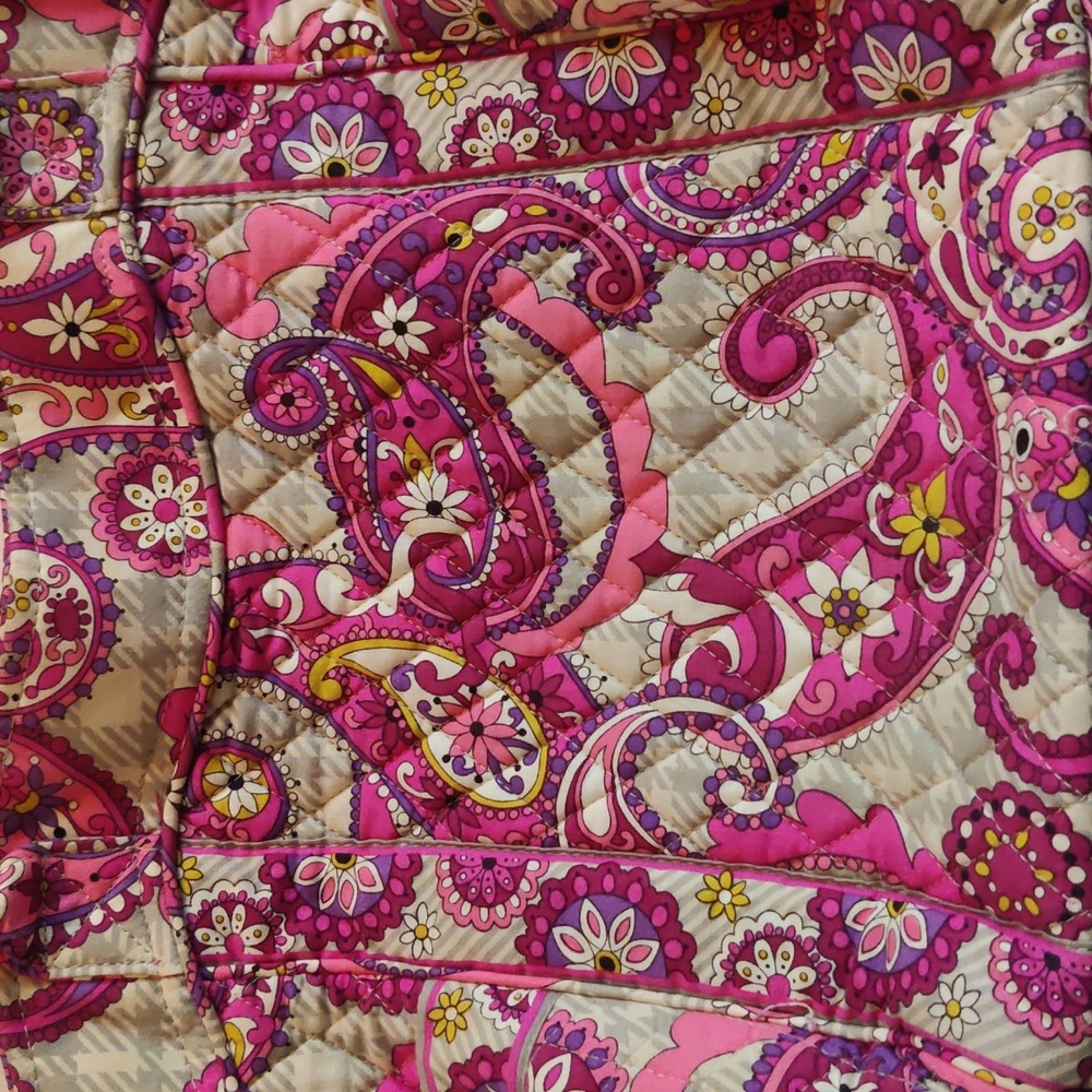 Vera Bradley Double Handle Tote - Paisley Meets Plaid RETIRED EUC - Picture 3 of 8
